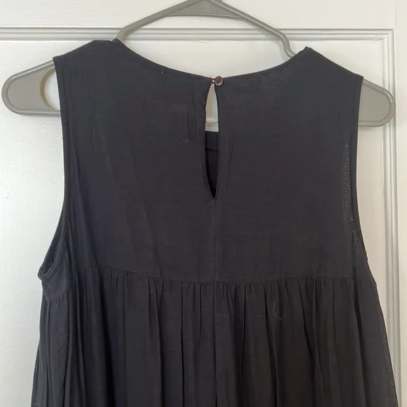 EUC Anthropologie Samant Chauhan Black Embroidered Maxi Dress Floral Gorgeous! - Picture 5 of 6